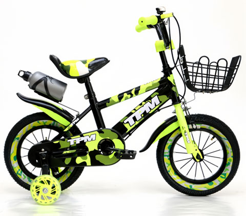 beiyaqi 12 16 inch thick frame bicycle kid's bmx bike with basket and support wheels